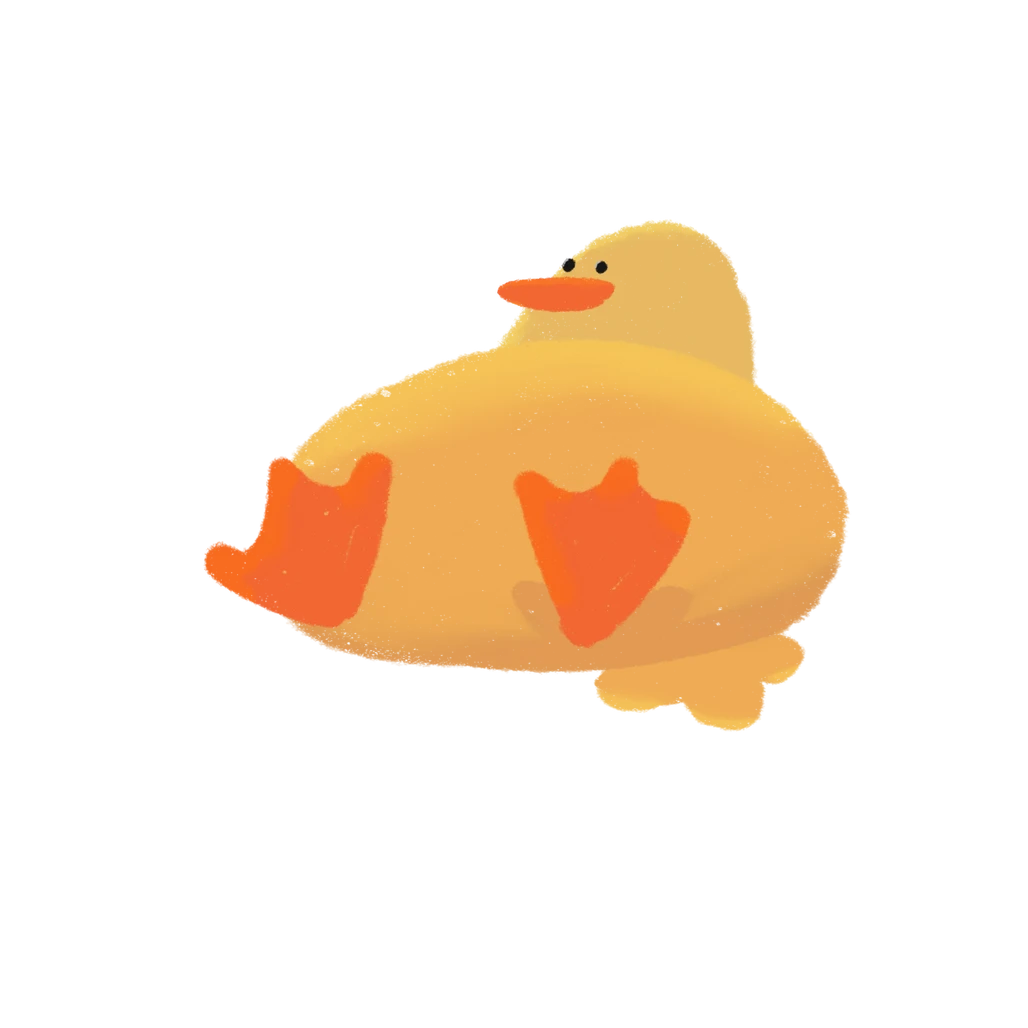 A floating duck